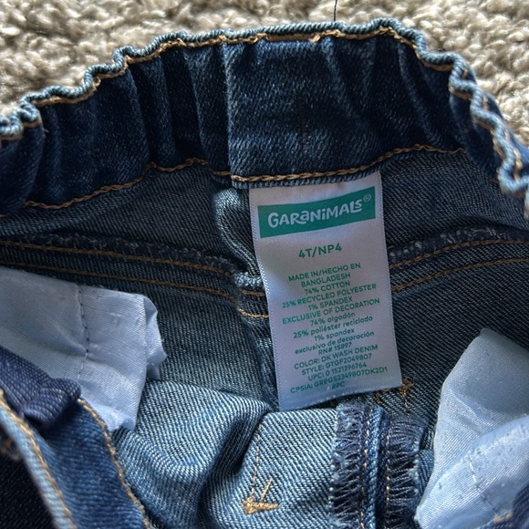 4T toddler girl blue jeans with adjustable waist - Picture 2 of 6